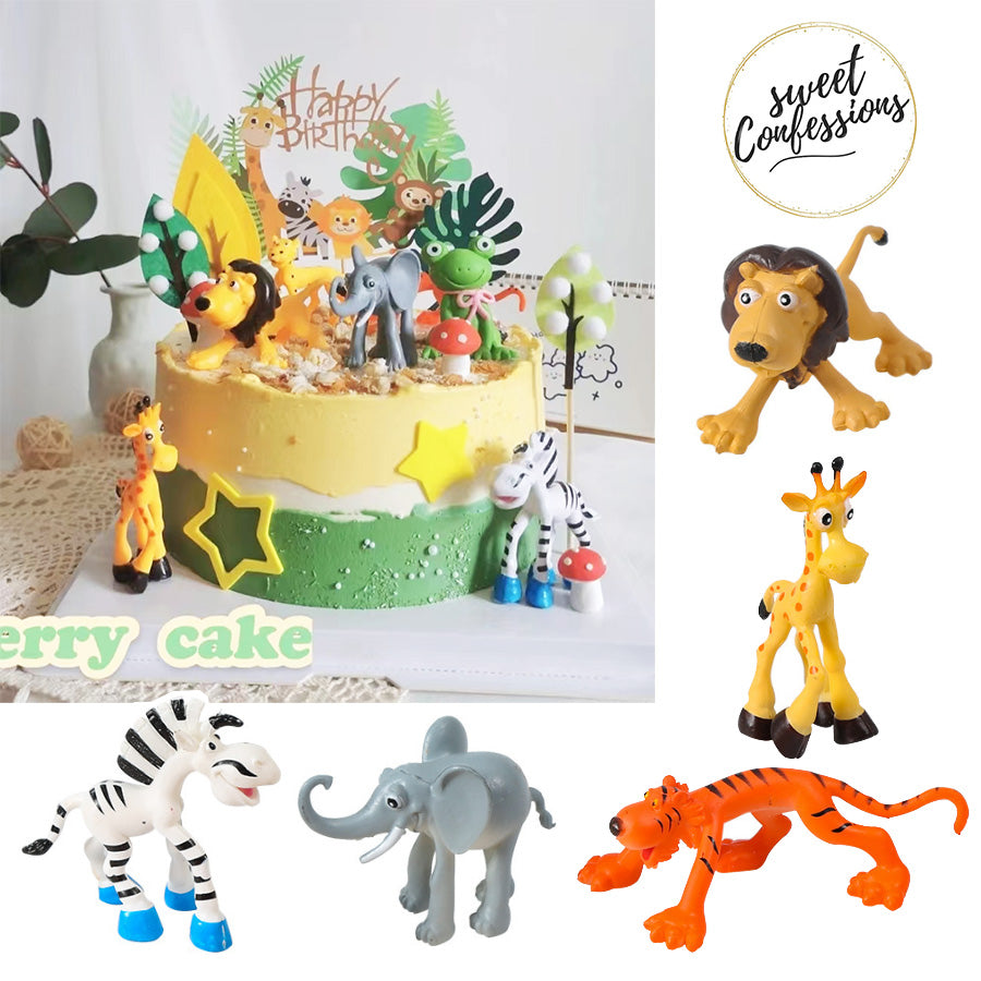 Safari Fondant Cake Toppers Lion Fondant Topper Elephant 