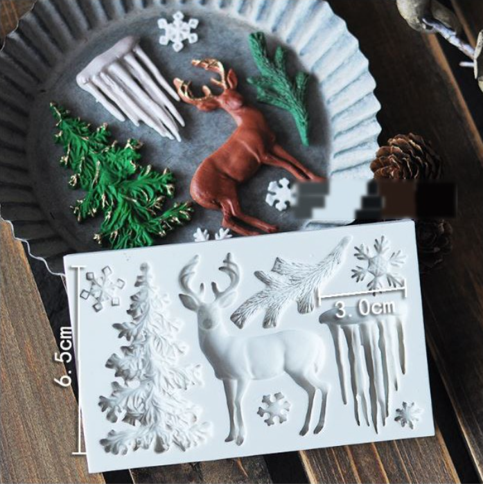 Reindeer Christmas Silicone Mold – Baking Treasures Bake Shop