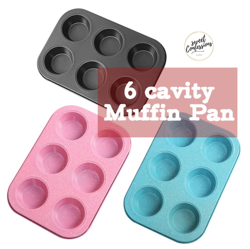 6 Holes Nonstick Baking Pan Carbon Steel Muffin Cup Pan Mold