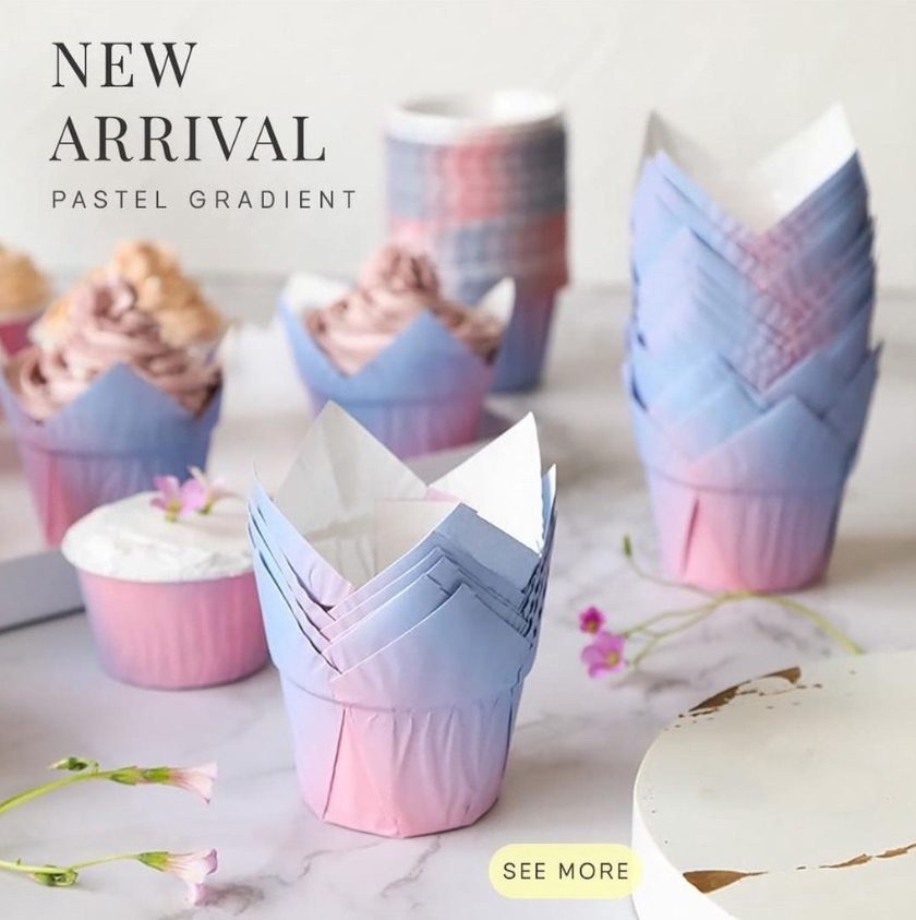 50pcs unicorn pastel blue pink cupcake liners baking cup paper cups liner for muffin