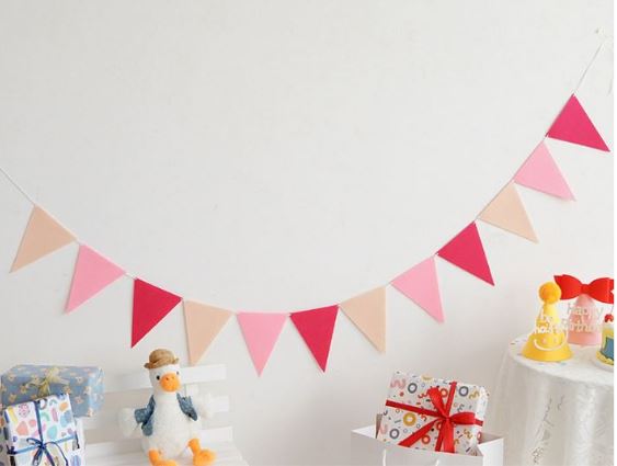 Happy birthday wall bunting flag decoration for party colourful event