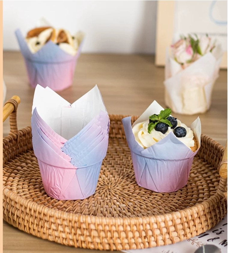 50pcs unicorn pastel blue pink cupcake liners baking cup paper cups liner for muffin