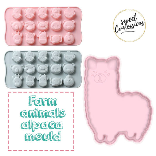 Farm Animal jelly silicone alpaca mould cat dog pig cow chicken koala panda sheep mouse animal ice cube silicon mold