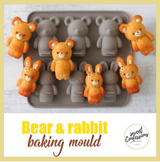 Little bear & rabbit baking mould silicone jelly chocolate mold