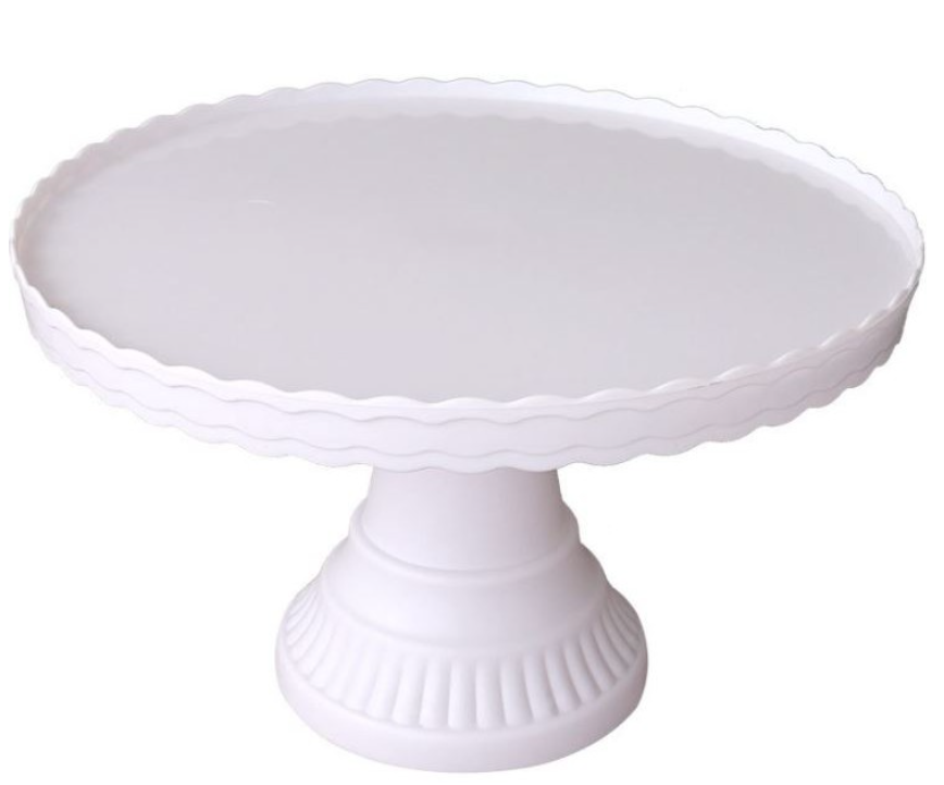 Marin Large White Pedestal Cake Stand Plate + Reviews | Crate & Barrel