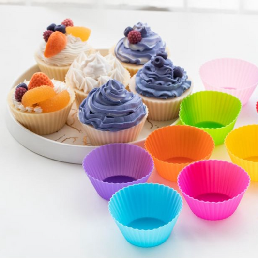 Reeusable cupcake liners muffin baking cups reusable silicone liner cupcake mould mold