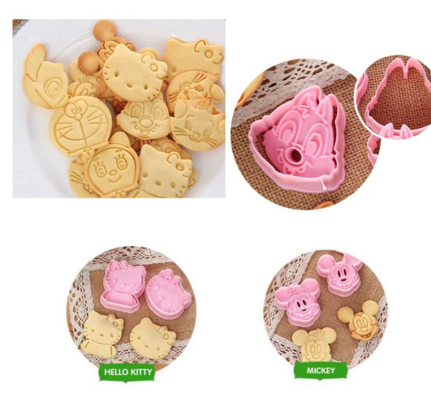 Mickey mouse Doraemon hello kitty doraemon winne pooh stitch cookie cutter impression embosser