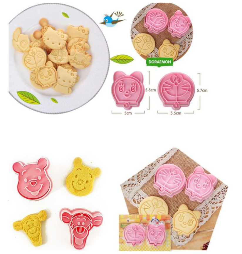 Mickey mouse Doraemon hello kitty doraemon winne pooh stitch cookie cutter impression embosser