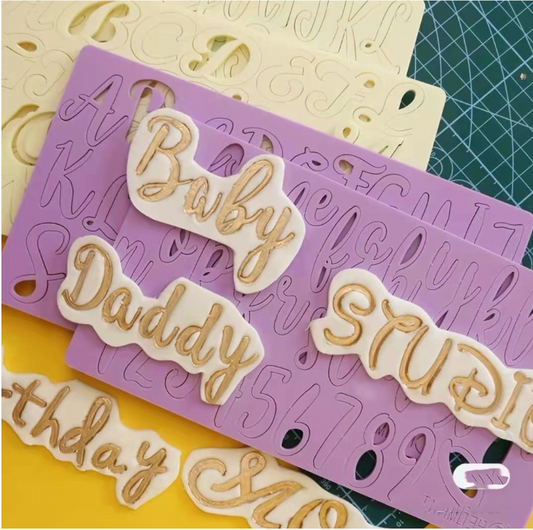 Alphabet embosser fondant cake letter stencil presser text embosser fondant cake decorating Sweet Stamp