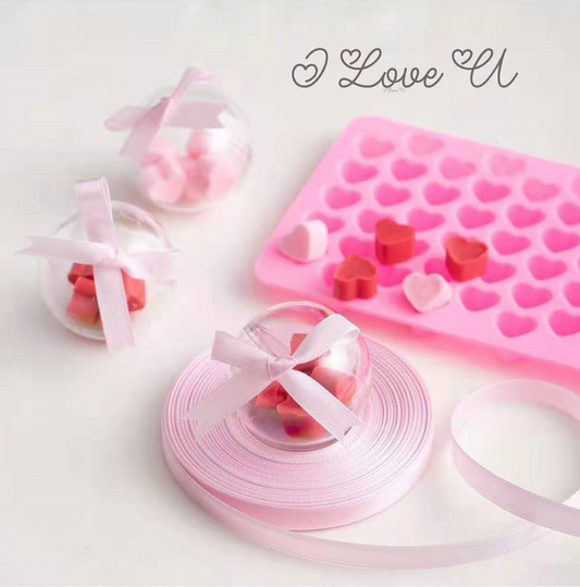 Mini heart chocolate mould silicone fondant mould little hearts ice cube tray silicon mold