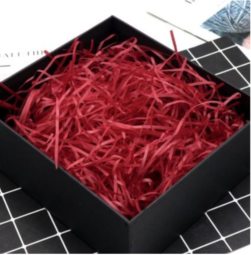 🇸🇬 50g MATTE / GLITTER shredded paper raffia gift box filler packing box supplies red blue black brown yellow green