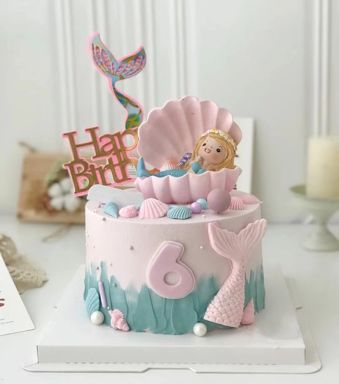 Happy 6th Birthday Edible Cake Topper