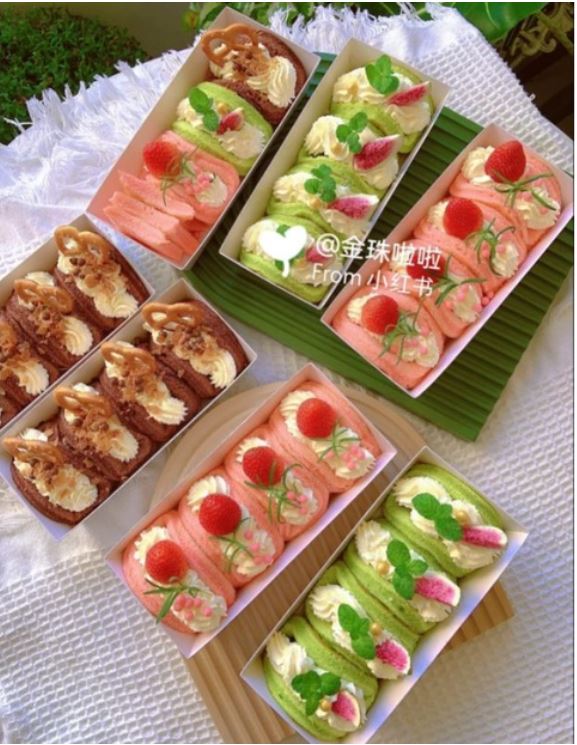 🔥 (10pcs box) 7 inch Swiss roll packaging box dessert sushi box sandwi –  Sweet Confessions