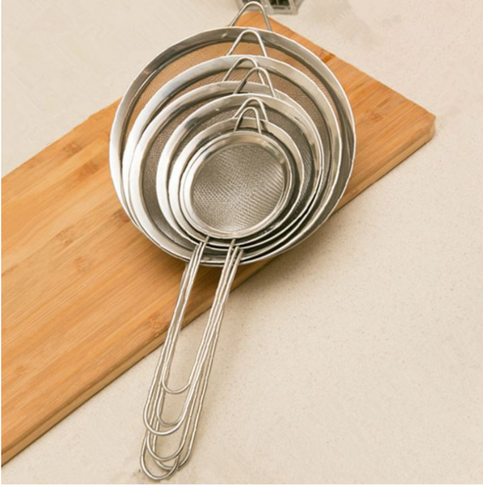 🇸🇬 6 / 8 / 10 inch flour sieve liquid sifter stainless steel round sieve