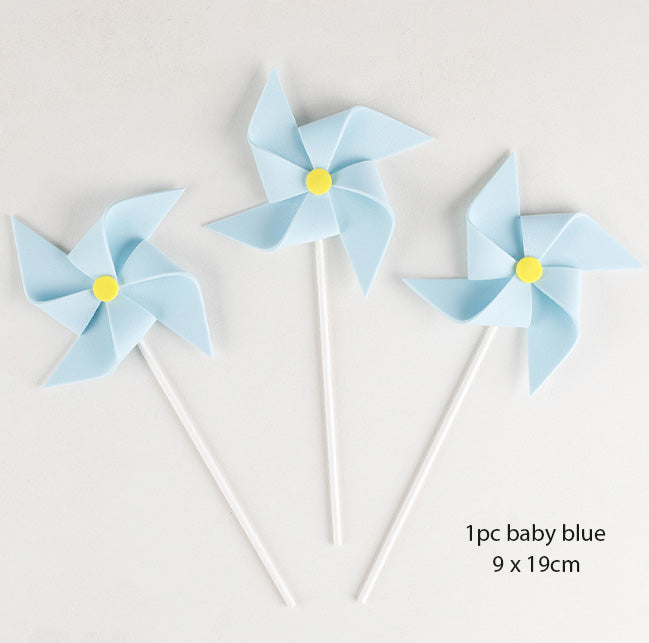 Windmill cake topper pinwheel baby cake decorating tool children cake